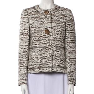 Lafayette 148 Plus Women\'s Cream and Brown Jacket